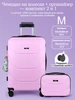 Чемодан на колесах M и бьюти-кейс набор жёсткий поликарбонат 596986970 купить за 6 211 ₽ в интернет‑магазине Wildberries