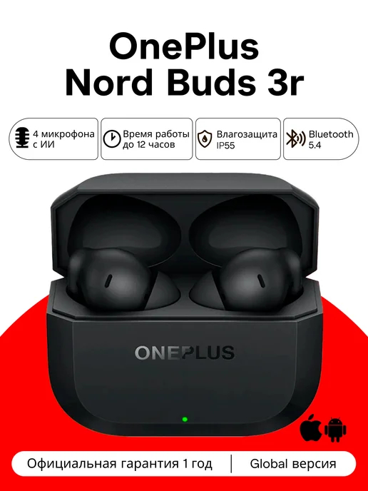 Беспроводные наушники Nord Buds 3R Ash Black TWS (E517A)